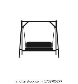 Icono de vector de banco de jardín de verano
