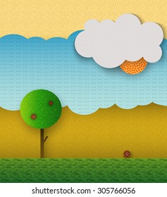 summer garden in texture, decoration, simple