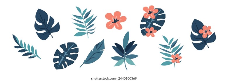 Summer gardening flowers at home nature cute vector illustration