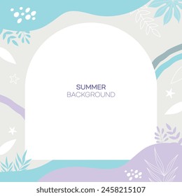 Summer Geometric Background and Frame