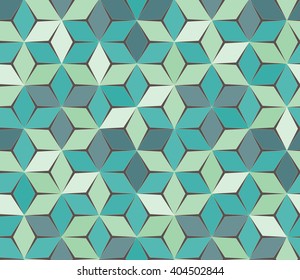 Summer geometric background. Rhombus abstract. Mint Green colors.