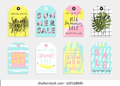 Summer Set Sale Gift Tags Labels Stock Vector (Royalty Free) 631851569