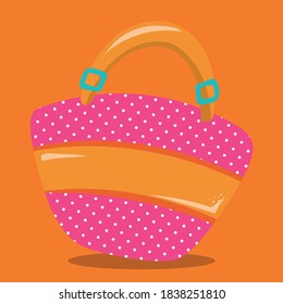 summer girl bag design vector illustration