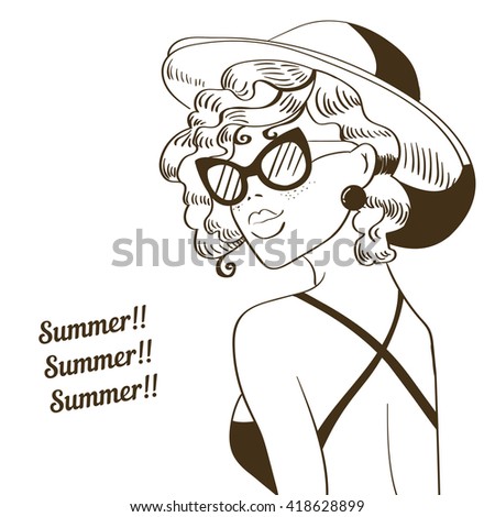 56 Top Coloring Pages Girl With Sunglasses Download Free Images