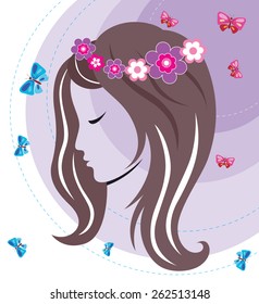 summer girl. vector