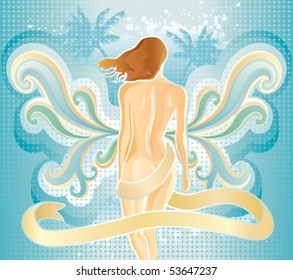 Summer girl. Vector