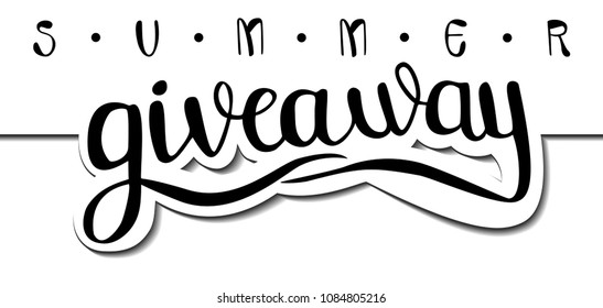 giveaway text images stock photos vectors shutterstock https www shutterstock com image vector summer giveaway banner card handwritten lettering 1084805216