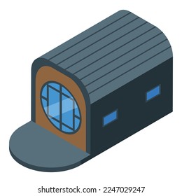 Summer glamping icon isometric vector. Tent house. Adventure luxury
