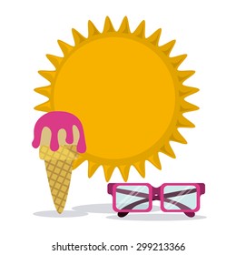 Summer Glasses digital design, vector illustration eps 10