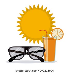 Summer Glasses digital design, vector illustration eps 10