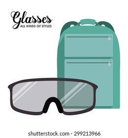 Summer Glasses digital design, vector illustration eps 10