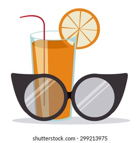Summer Glasses digital design, vector illustration eps 10