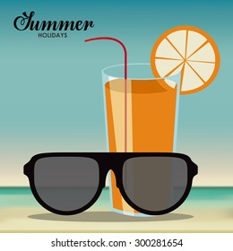 Summer Glasses digital design, vector illustration eps 10