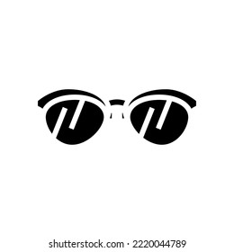 summer glasses frame glyph icon vector. summer glasses frame sign. isolated symbol illustration
