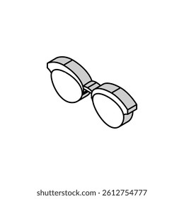 summer glasses frame isometric icon vector. summer glasses frame sign. isolated symbol illustration