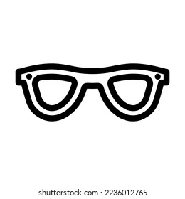 summer glasses frame line icon vector. summer glasses frame sign. isolated contour symbol black illustration