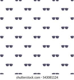 Summer glasses pattern. Cartoon illustration of summer glasses vector pattern for web