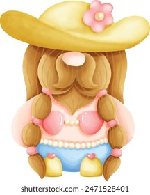 Summer gnomes, gnomes at the beach, gnomes in bikinis
