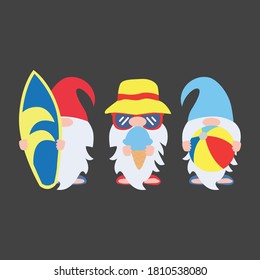 Summer Gnomes vector t shirt design