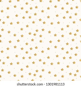 Summer golden pattern with cute stars