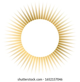 Summer golden red disk background with rays sun light burst. Hot with space for your message. Vector illustration EPS 10 for design presentation / brochure layout page / cover book or magazine