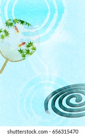 Summer goldfish Fan background