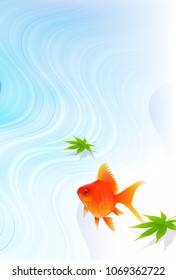 Summer goldfish water background