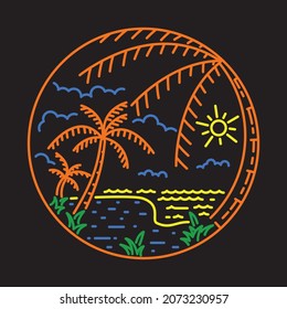 Summer with good view nature graphic illustration vector art t-shirt design