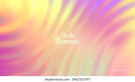 Fondo de degradado de verano. Colores cálidos de verano de colores brillantes. Fondo degradado en colores rosa y amarillo con transiciones suaves. Ideal para cubiertas, marcas, póster, Anuncio. Ilustración vectorial.