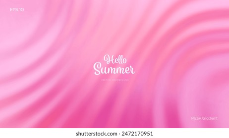 Summer gradient background. Bright colorful warm summer colors. Gradient background in red and pink colors with soft transitions. Great for covers, branding, poster, banner. Vector illustration.