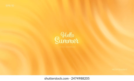 Summer gradient background. Bright colorful warm summer colors. Gradient background in yellow and orange colors with soft transitions. Great for covers, branding, poster, banner. Vector illustration.