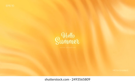 Fondo de degradado de verano. Colores cálidos de verano de colores brillantes. Fondo degradado en colores amarillos y naranjas con transiciones suaves. Ideal para cubiertas, marcas, póster, Anuncio. Ilustración vectorial.