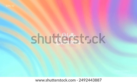 Summer gradient background. Bright colorful summer colors. Sunset and sunrise sky colors. Blue, purple, orange, pink, yellow. Great for covers, branding, poster, banner. Vector illustration.