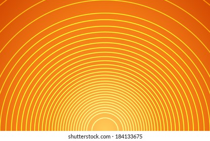 summer gradient orange circle ring pattern background (vector)