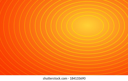 summer gradient orange circle ring pattern background (vector)