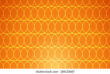 summer gradient orange circle seamless pattern background (vector)