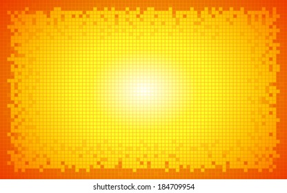 summer gradient orange with little square polygon pattern background (vector)