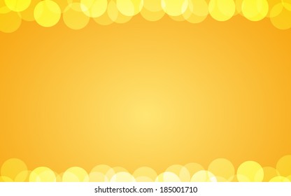 summer gradient orange with yellow bokeh background (vector)
