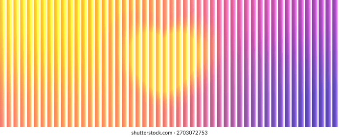 Summer gradient with ribbed glass vertical stripes and vibrant fractal glow. Abstract pastel bg.