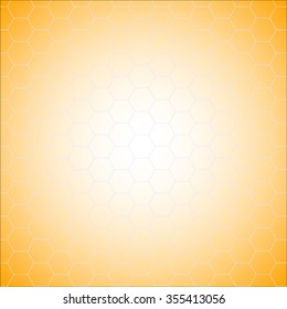 Summer gradient yellow hexagon background. Vector Illustration.