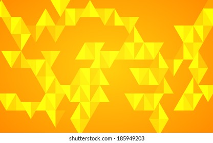 summer gradient yellow with triangle pattern background (vector)