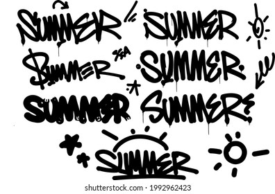 summer graffiti font fat cap