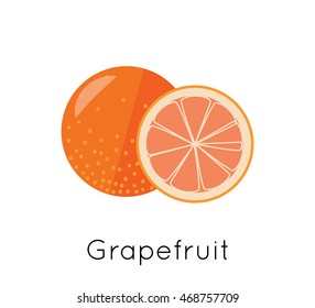 Summer grapefruit icon isolated on white background. Vector eps 10 format.