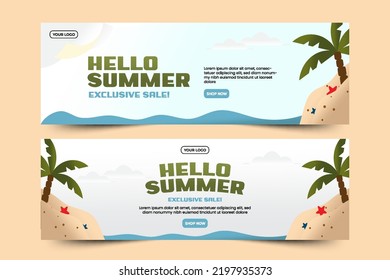 Summer Graphic template Editable, Simple and Elegant Summer Design