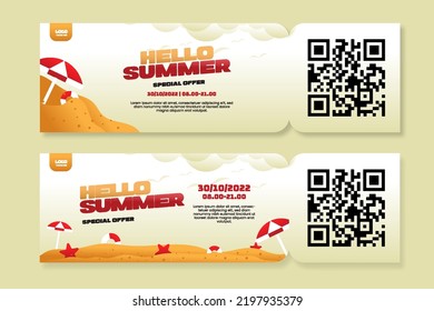Summer Graphic template Editable, Simple and Elegant Summer Design