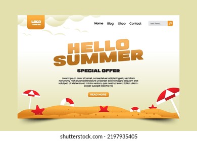 Summer Graphic template Editable, Simple and Elegant Summer Design
