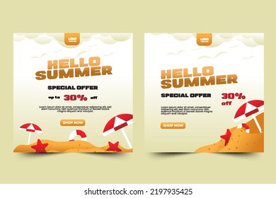 Summer Graphic template Editable, Simple and Elegant Summer Design