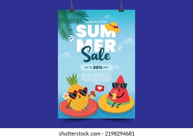 Summer Graphic template Editable, Simple and Elegant Summer Design