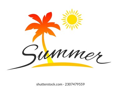 Gráfico de verano para uso como plantilla de volante o para uso en diseño web.