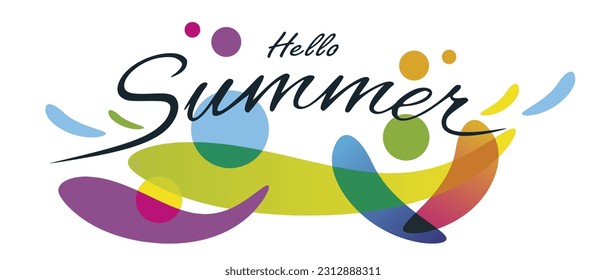 Gráfico de verano para uso como plantilla de volante o para uso en diseño web.